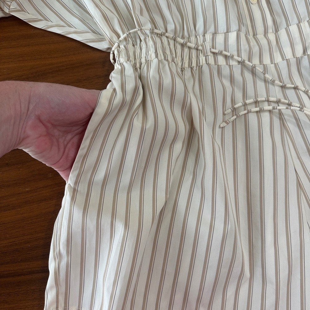 Faithfull the Brand Faia Playsuit Romper Butter Stripe 10, Minimalist Relaxed - Picture 10 of 16